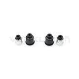 VERKLINE Buchsen Querlenker Radlagergehäuse passend für Seat Leon 5F Hinterachse Set Uniball (Aluminium)