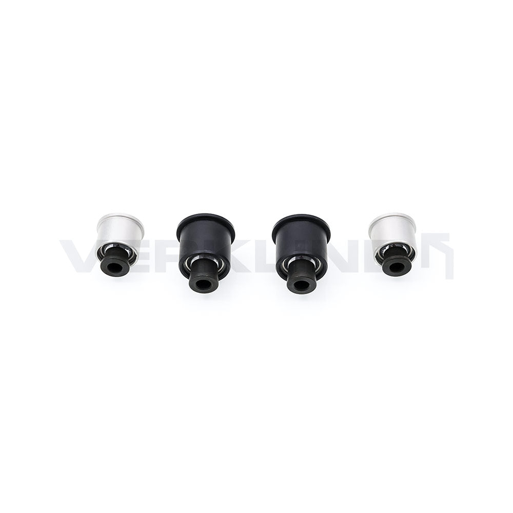 VERKLINE Buchsen Querlenker Radlagergehäuse passend für Seat Leon 5F Hinterachse Set Uniball (Aluminium)