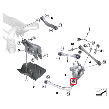 VERKLINE Achsschenkel Buchsen passend für Toyota Supra A90 A91 Hinterachse (Aluminium)