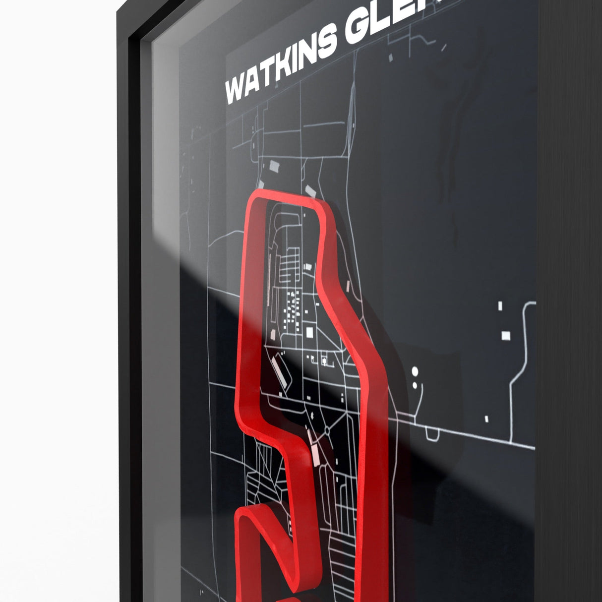 AP10 Watkins Glen 3D Poster (gerahmt)