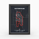 AP10 Watkins Glen 3D Poster (gerahmt)