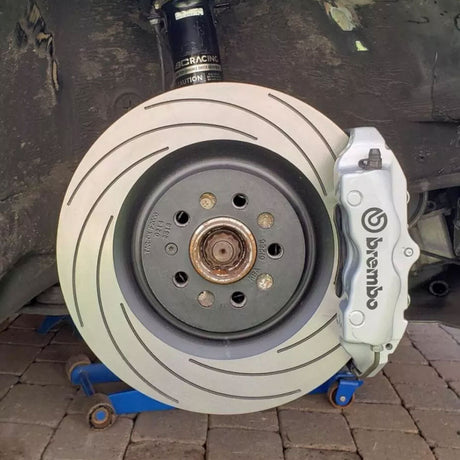 EPYTEC Bremssattel Adapter passend für Audi A3 S3 8L TT 8N / VW Golf 4 Polo 6R Bora Beetle / Seat Leon für 4-Kolben Porsche Sattel mit 323x28mm Bremsscheibe Vorderachse