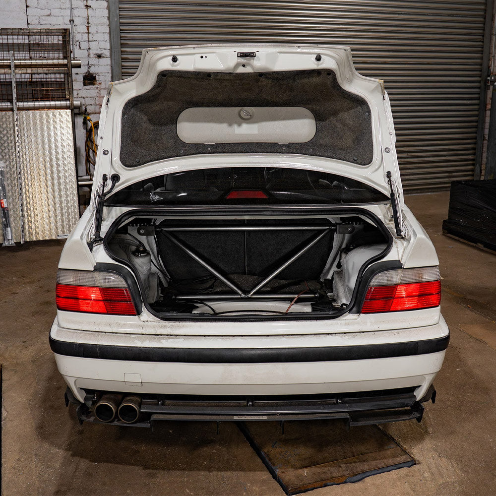 BAF MOTORSPORT Versteifungsstrebe passend für BMW E36 Coupe (4-Punkt / eintragungsfrei)