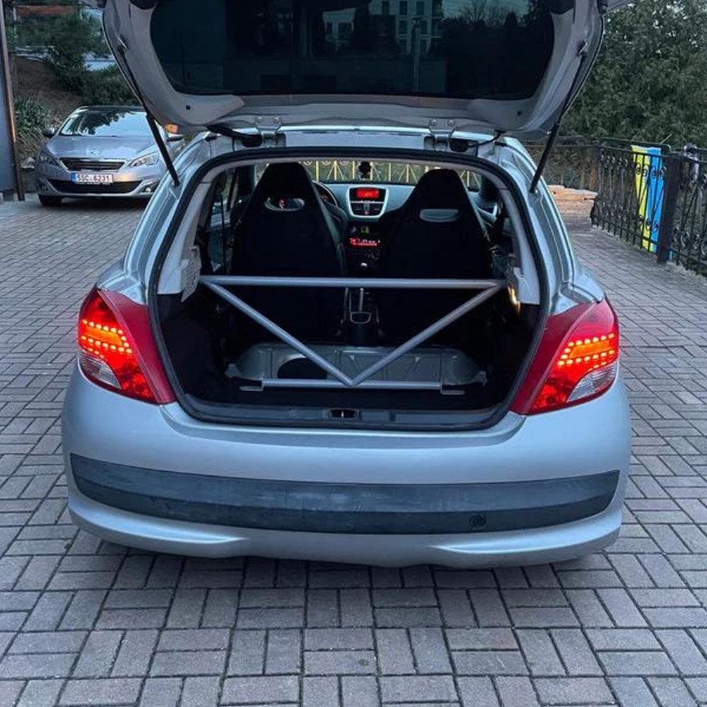 BAF MOTORSPORT Versteifungsstrebe passend für Peugeot 207 Hatchback (4-Punkt / eintragungsfrei)