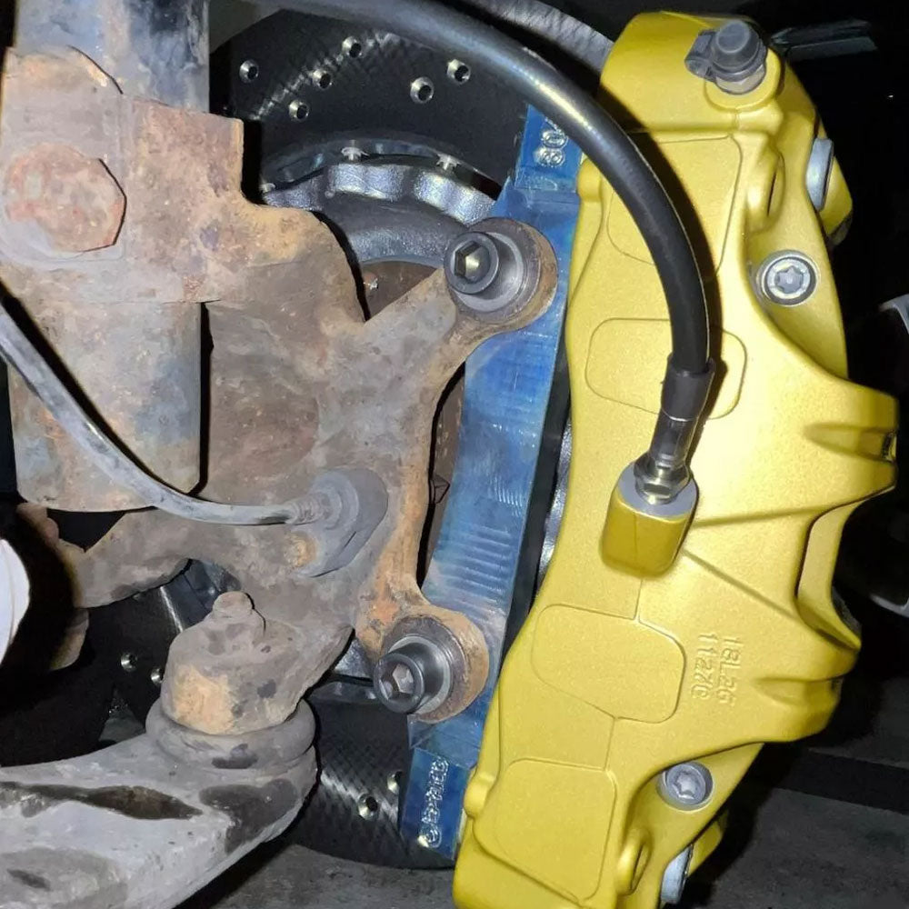EPYTEC Bremssattel Adapter passend für BMW E46 M3 für 6-Kolben Performance Sattel mit 345x28mm Bremsscheibe Vorderachse
