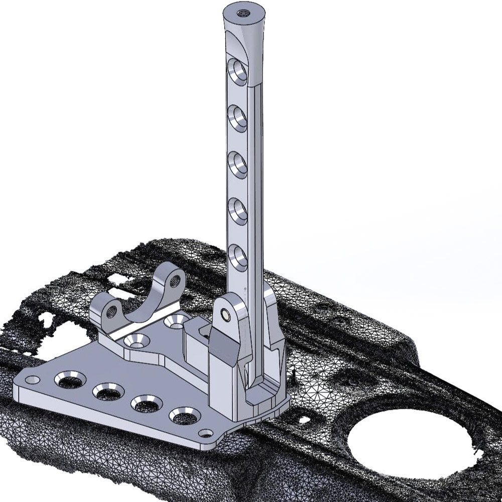 CHASE BAYS Montageplatte für hydraulische Handbremse E-Brake Fly-Off passend für BMW E30