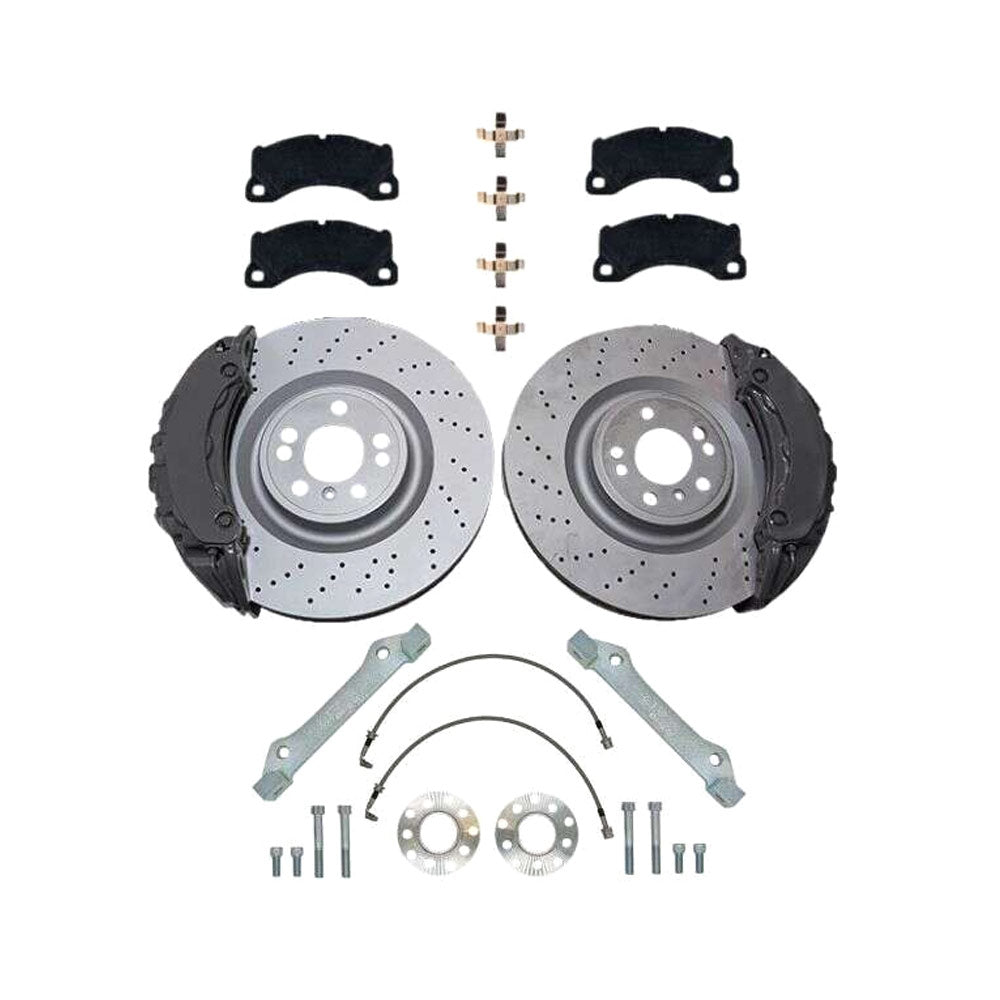EPYTEC Bremsanlagen Kit passend für Audi A4 S4 B5 A6 C5 / VW Passat 3B / Skoda Superb auf 6-Kolben Porsche Sattel mit 375×36 Bremsscheibe Vorderachse