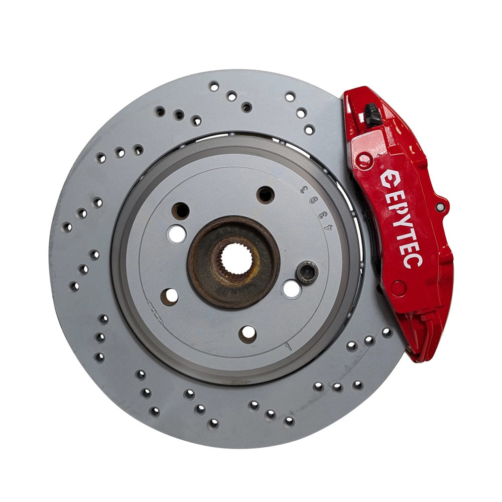 EPYTEC Bremsanlagen Kit passend für BMW E46 auf 4-Kolben Porsche Sattel mit 328×20mm Bremsscheibe Hinterachse