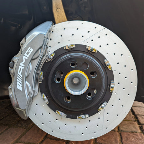 EPYTEC Bremssattel Adapter passend für Mercedes Benz W205 W212 AMG für 6-Kolben Sattel mit  390x36mm Bremsscheibe Vorderachse