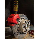 EPYTEC Bremssattel Adapter passend für VW Golf 1 Caddy Corrado Scirocco Jetta Passat 5x100 für Golf 4 R32 Sattel mit 310x22mm Bremsscheibe Hinterachse