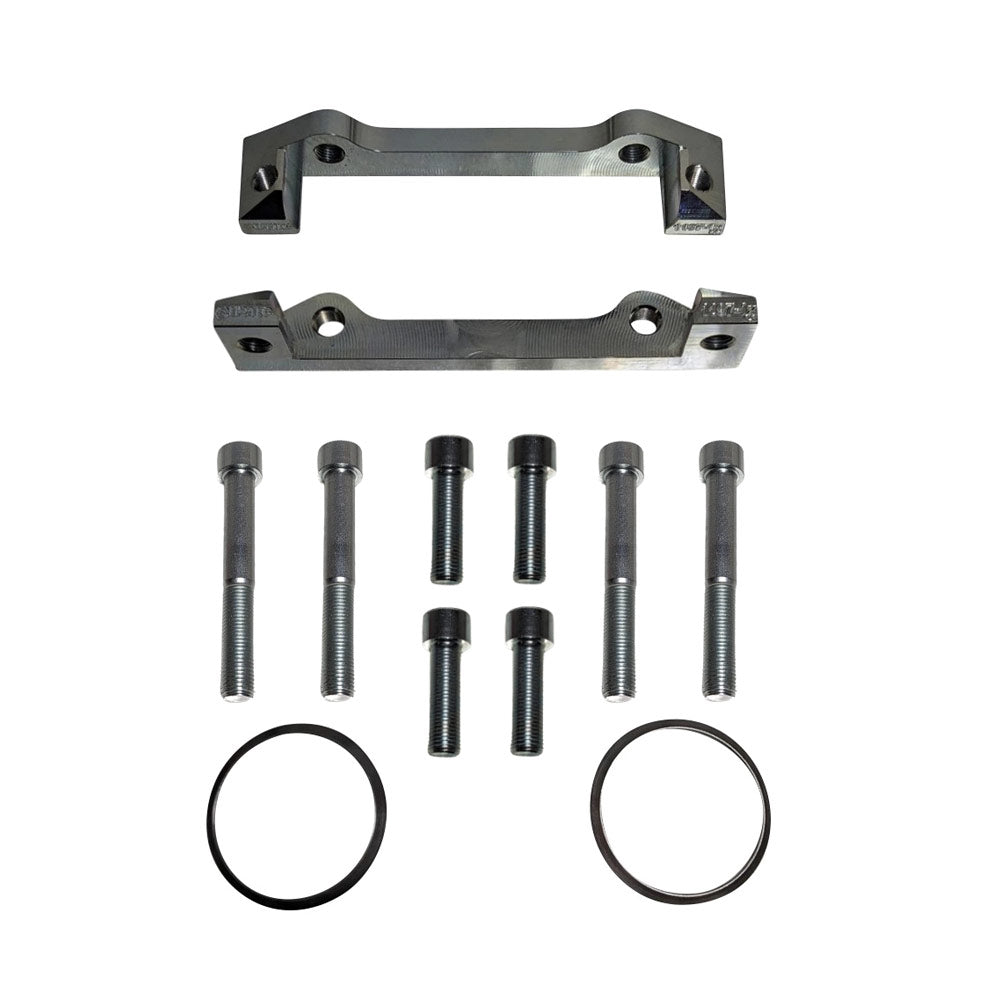 EPYTEC Bremssattel Adapter passend für VW Golf 7 8 / Audi A3 8V / Skoda / Seat für 6-Kolben Porsche Sattel mit 360x36mm Bremsscheibe Vorderachse