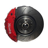 EPYTEC Bremssattel Adapter passend für VW Golf 7 8 / Audi A3 8V / Skoda / Seat für 6-Kolben Porsche Sattel mit 360x36mm Bremsscheibe Vorderachse