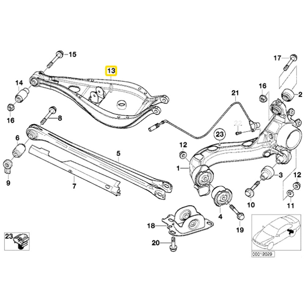 IRP Querlenker Camber Arms mit Stabi-Aufnahme passend für BMW E46 Hinterachse oben einstellbar Set Uniball (Aluminium)