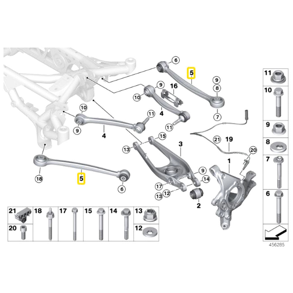 IRP Querlenker Camber Arms passend für BMW G87 G80 G82 G83 M Hinterachse unten einstellbar Set (Aluminium)
