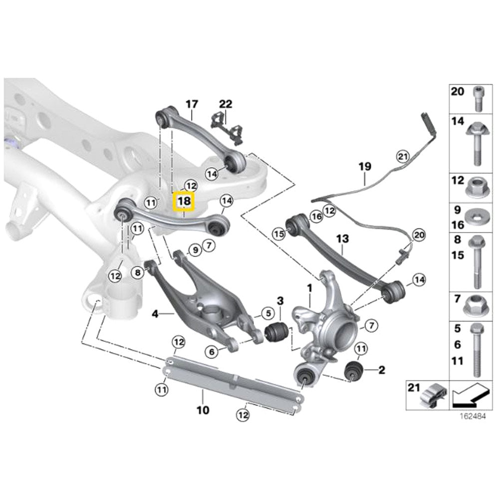 IRP Querlenker Führungsstreben passend für BMW E8X E9X Hinterachse einstellbar Set (Aluminium)