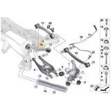IRP Querlenker Führungsstreben passend für BMW E8X E9X Hinterachse einstellbar Set (Aluminium)