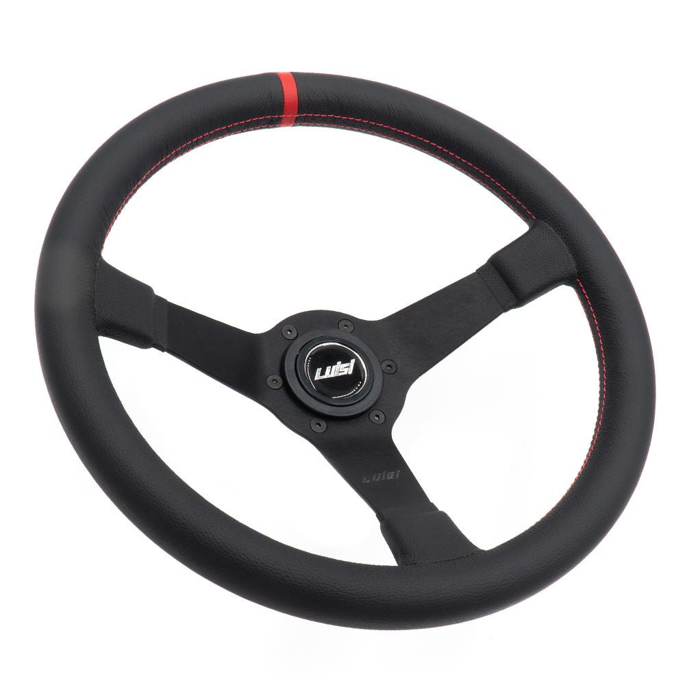 LUISI Mirage Race Sportlenkrad Leder Komplettset passend für Mercedes W201 / W123 / W124 (geschüsselt / mit TÜV)