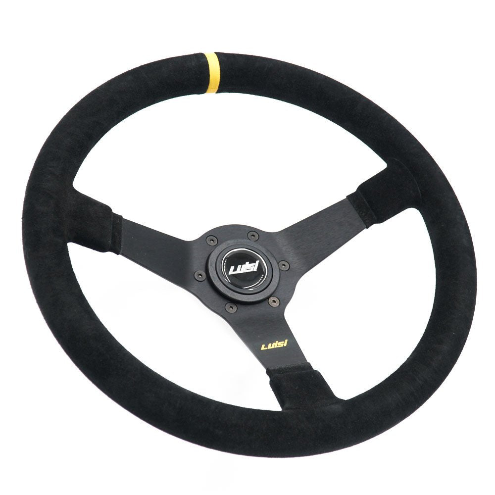LUISI Mirage Race Sportlenkrad Wildleder Komplettset passend für VW Golf 2 & Golf 3 09/1988-1997 (geschüsselt / mit TÜV)