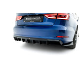 MAXTON DESIGN Heckdiffusor passend für Audi A3 Limousine 8V Doppelauspuff (eintragungsfrei)