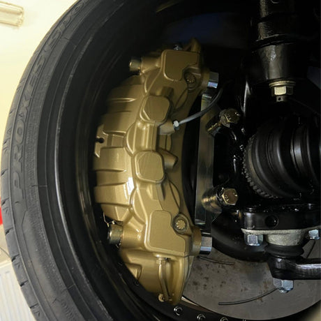 MZR GARAGE Bremssattel Adapter passend für Nissan Skyline R32 R33 R34 GTR / Silvia S13 S14 S15 / Stagea für Porsche Brembo 7PP Sattel mit 380mm Lexus RCF Bremsscheibe Vorderachse