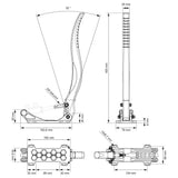 NUKE PERFORMANCE DriftSpec Pro hydraulische Handbremse Fly-Off Billet Organic Flow - Preorder