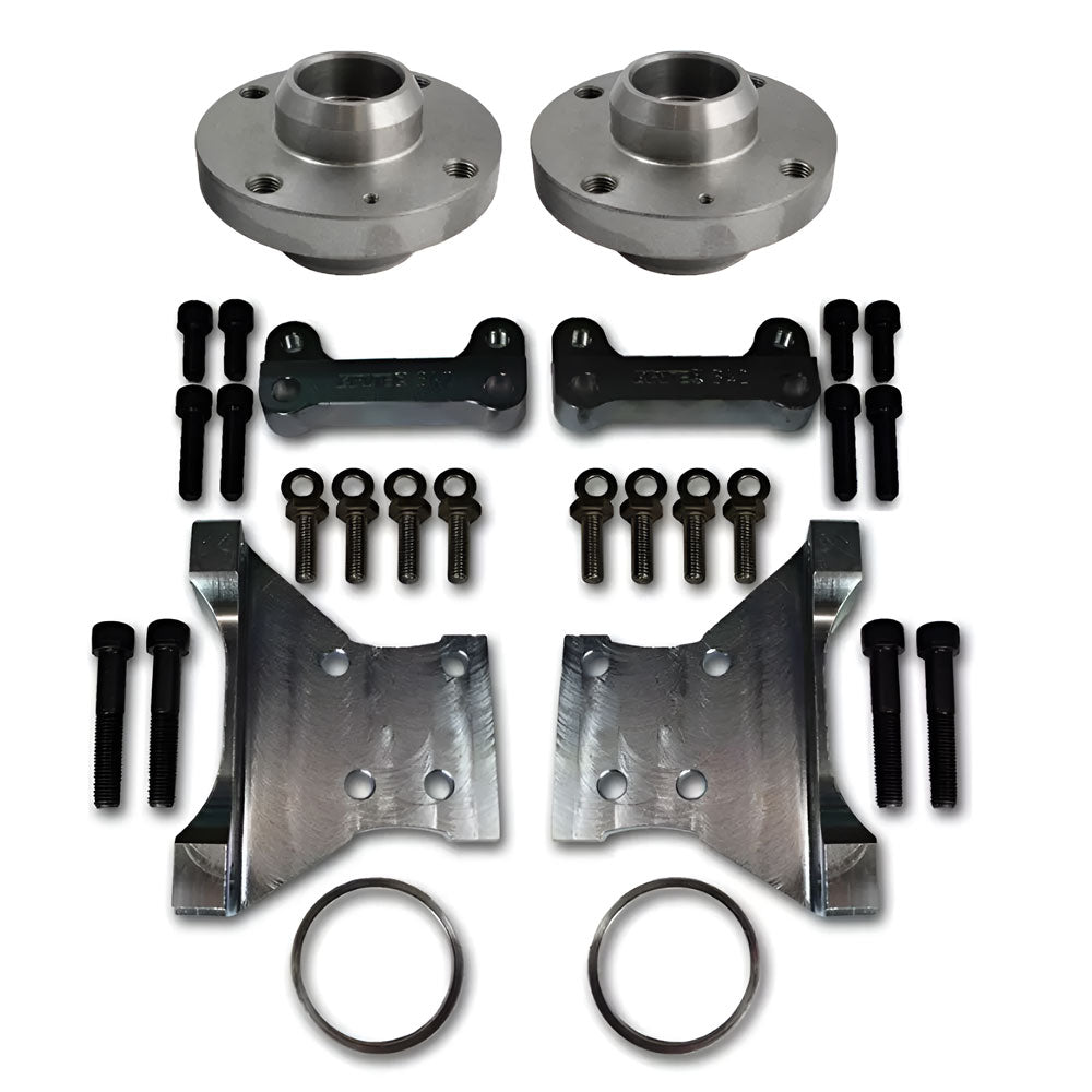 EPYTEC Bremssattel Adapter passend für VW Golf 1 2 3 für Porsche / S3 Bremsanlage Hinterachse Set