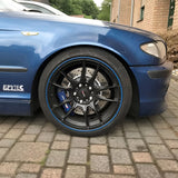 EPYTEC Bremssattel Adapter passend für BMW E46 für Porsche Cayenne Sattel mit 345x28mm Bremsscheibe Vorderachse