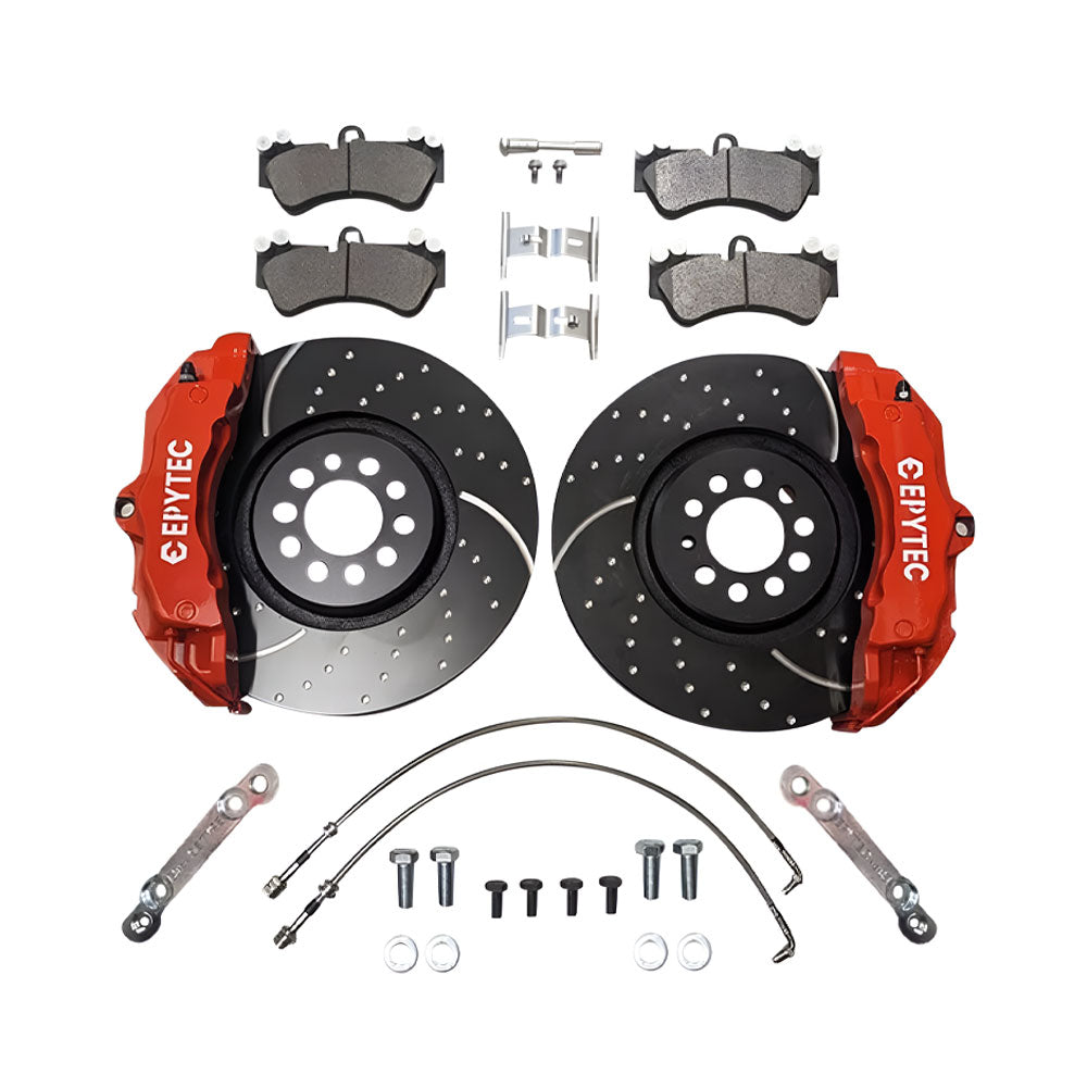 EPYTEC Bremsanlagen Kit passend für Audi A3 TT / VW Golf 4 Polo Beetle / Seat auf 6-Kolben Sattel mit 334x32mm Bremsscheibe Vorderachse