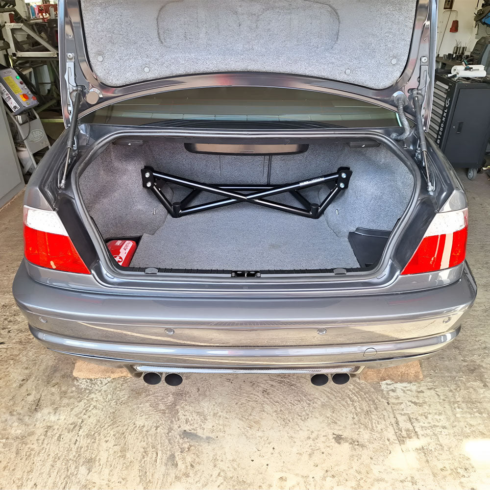 YURKAN CAGES strut brace rear axle reinforcement BMW E46 Coupe / Limo / Touring / Compact (3-part) - PARTS33 GmbH