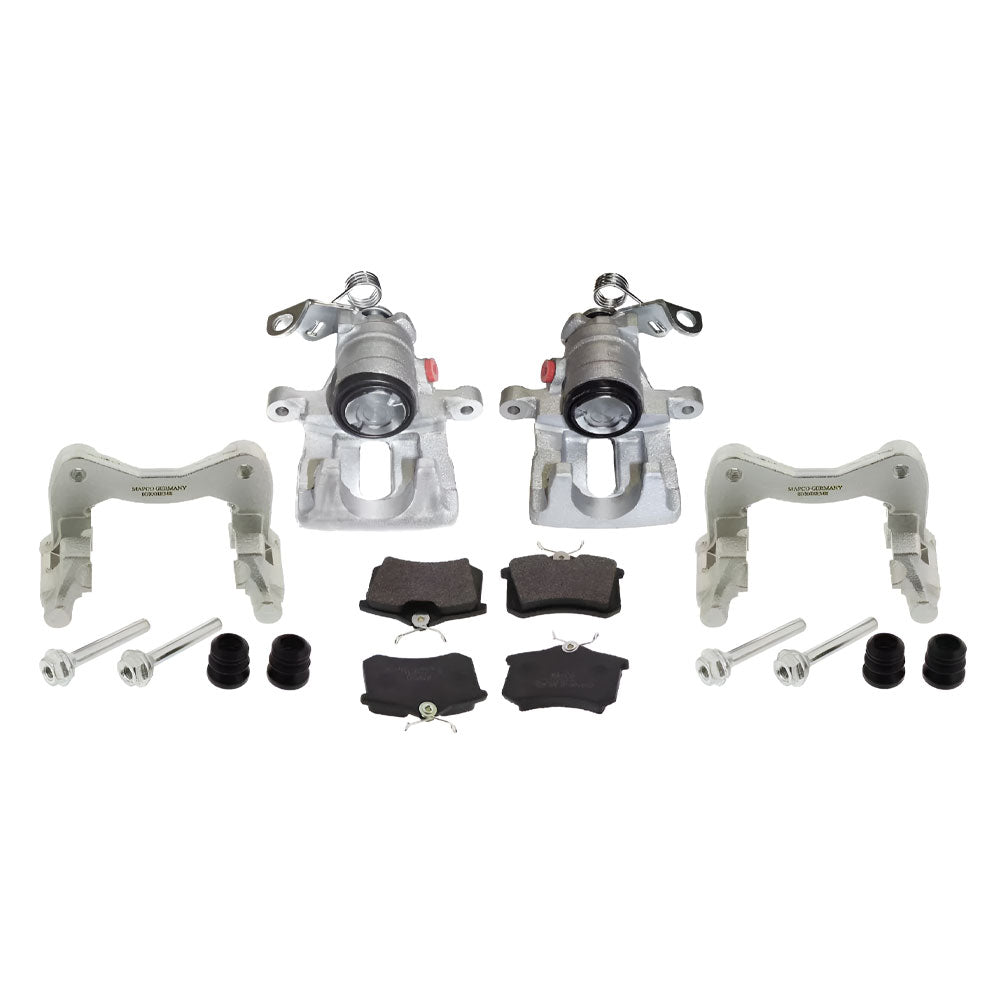 EPYTEC Bremssattel Bremssattelhalter Bremsbeläge passend für VW Golf Corrado G60 Set Hinterachse