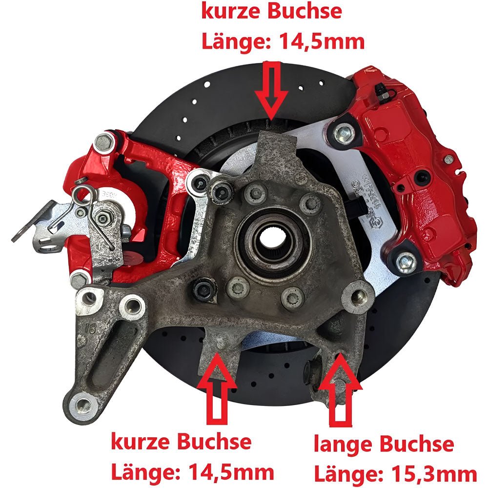 EPYTEC Bremssattel Adapter Audi A1 A3 / VW Golf 5 6 / Skoda Octavia für Porsche Sattel mit Audi A6 Bremsscheibe Hinterachse - PARTS33 GmbH