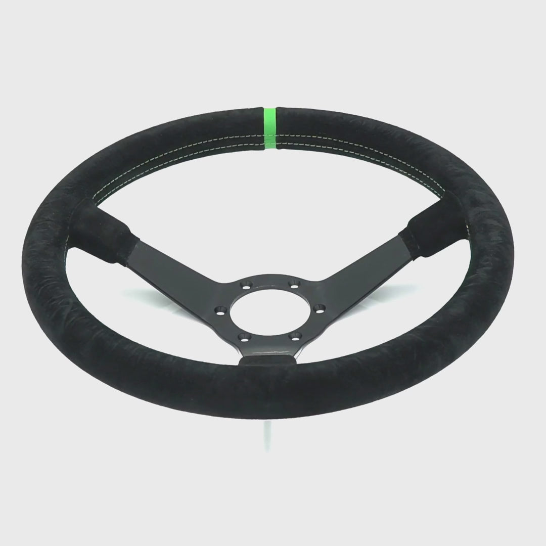 LUISI Mirage Race GS Sportlenkrad Wildleder schwarz (geschüsselt / mit TÜV)