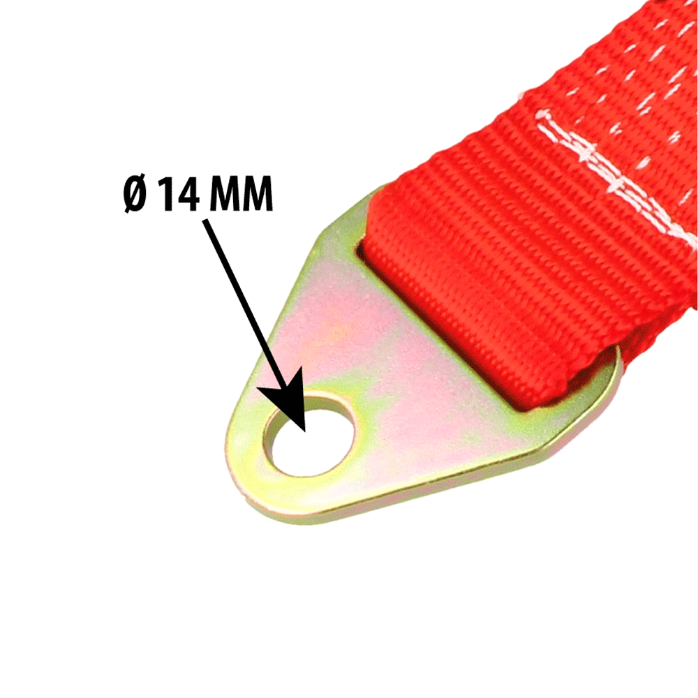QSP towing loop extra strong 20 cm red (FIA)