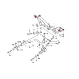 VERKLINE Buchsen Hinterachsträger passend für Audi 100 C4 S4 S6 / 200 C3 / V8 D11 (Aluminium)