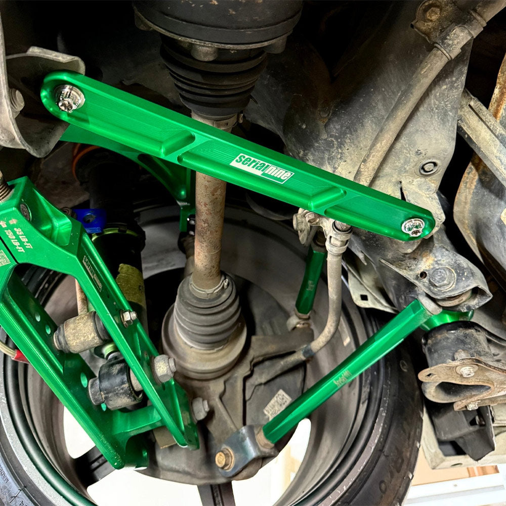 SERIALNINE Hinterachsträger Verstärkung Subframe Brace passend für Lexus IS300 / Toyota Altezza / Mark II / Chaser / Cresta / Crown / Aristo / Celsior (Aluminium)