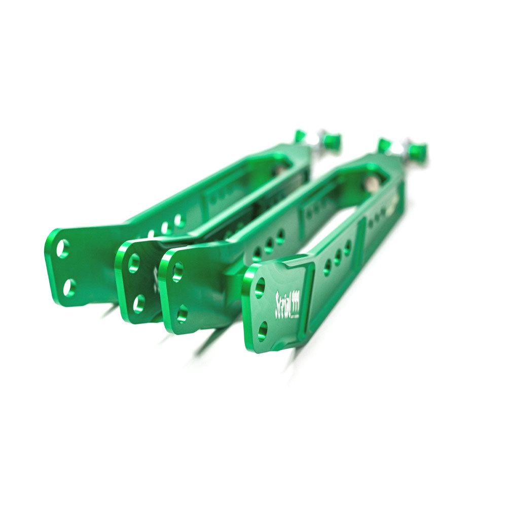 SERIALNINE Querlenker Camber Arms passend für Lexus IS300 / GS300 / Toyota Verossa / Mark II / Crown SXE10 / JZS161 JZX110 Hinterachse unten einstellbar Uniball (Aluminium)