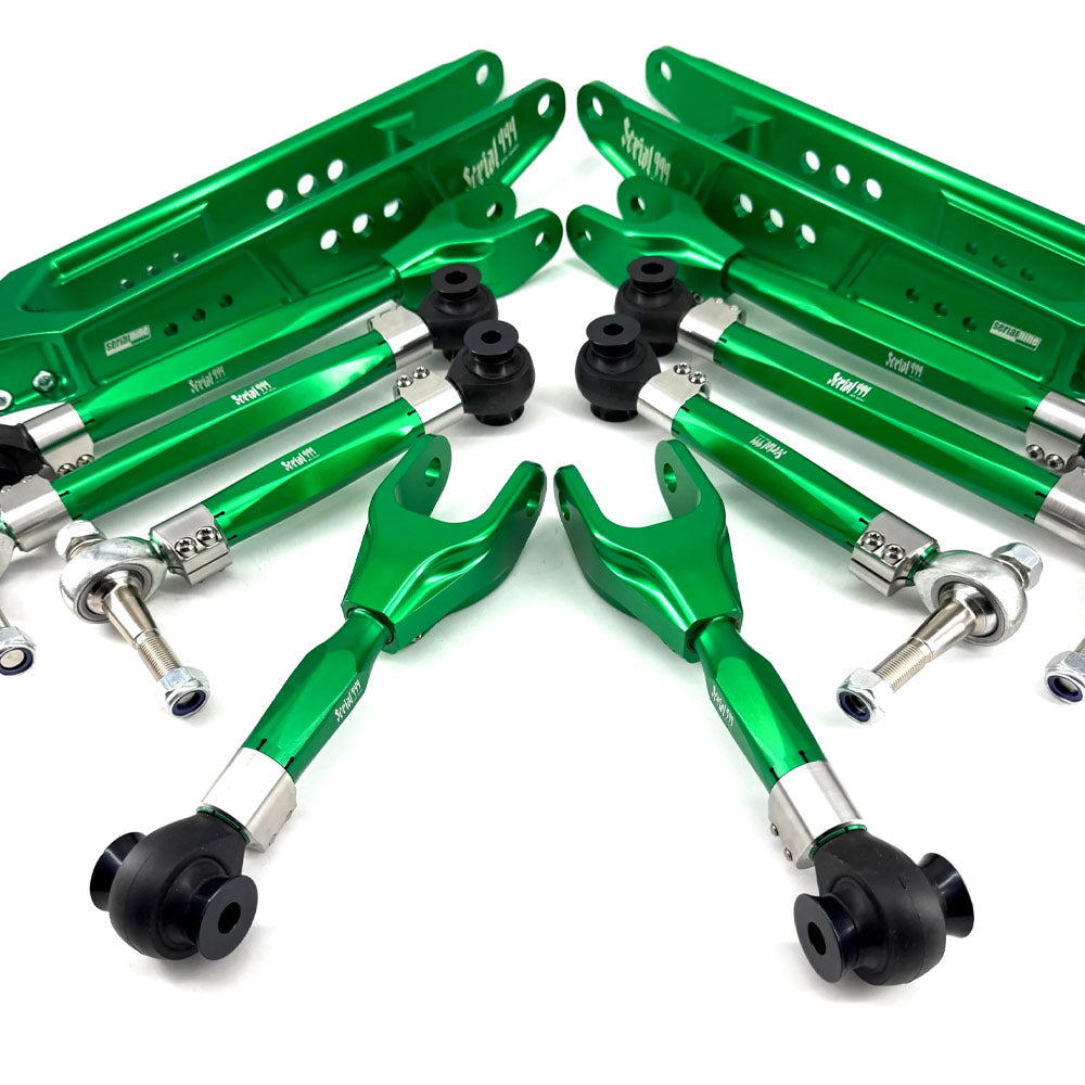 SERIALNINE Querlenker Camber Arms V2 passend für Lexus IS F / IS350 / GS350 / IS250 / GS430 / Toyota Crown / Mark X XE20 S190 Hinterachse oben einstellbar Uniball (Aluminium)