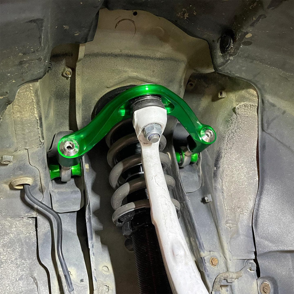 SERIALNINE Querlenker passend für Lexus IS300 / Altezza / Verossa / Toyota Crown SXE10 / JZX110 JZS171 Vorderachse oben einstellbar Uniball (Aluminium)