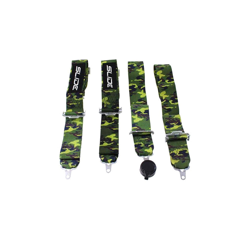 SLIDE 4-Punkt Sicherheitsgurt 3" camo mit Schnellverschluss Drehknopf