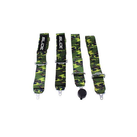 SLIDE 4-Punkt Sicherheitsgurt 3" camo mit Schnellverschluss Drehknopf
