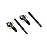 SLIDE Haubenhalter Hood Pin Verschluss Set schwarz (Aluminium)