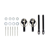SLIDE Haubenhalter Hood Pin Verschluss Set schwarz (Aluminium)