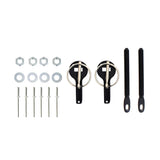 SLIDE Haubenhalter Hood Pin Verschluss Set schwarz (Aluminium)