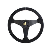 SLIDE Kaido Race XS Sportlenkrad Wildleder schwarz (flach geschüsselt)