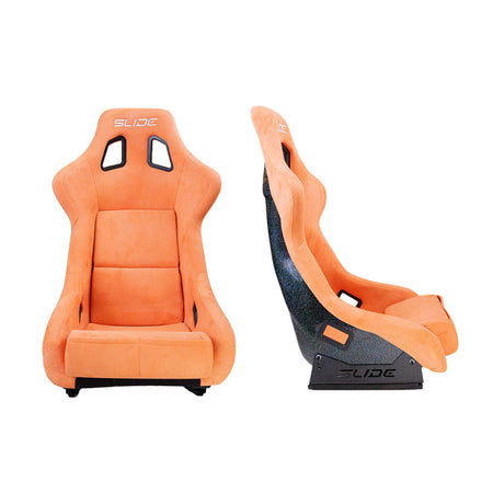 SLIDE KS2 Rennsitz Wildleder dunkelorange / Moonlight schwarz Glanz