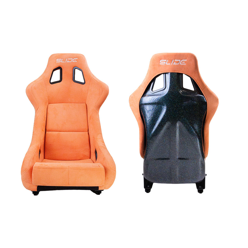 SLIDE KS2 Rennsitz Wildleder dunkelorange / Moonlight schwarz Glanz