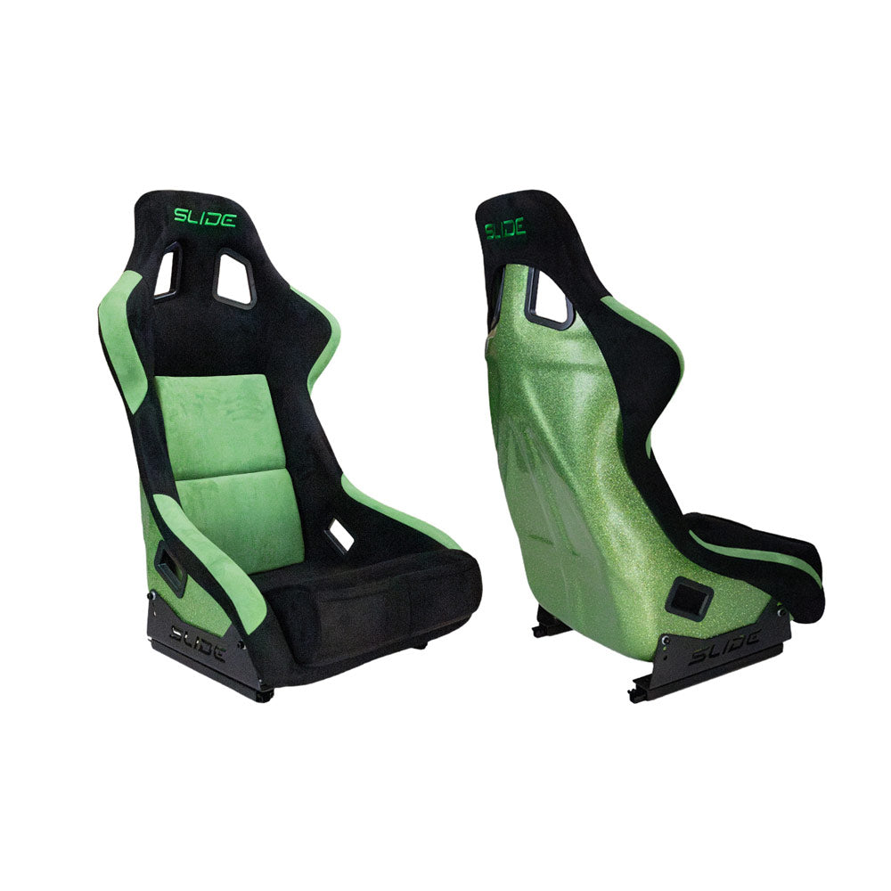 SLIDE KS2 Rennsitz Wildleder grün-schwarz / grün Glanz