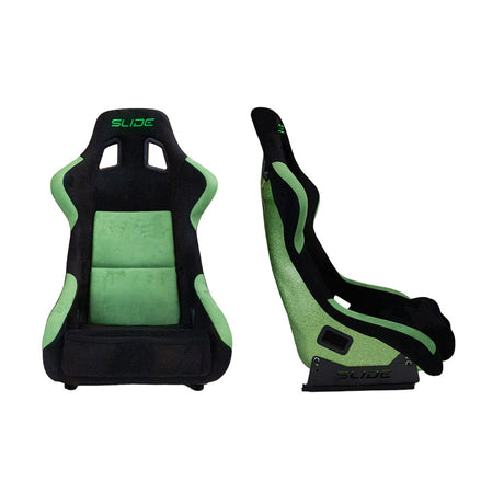 SLIDE KS2 Rennsitz Wildleder grün-schwarz / grün Glanz
