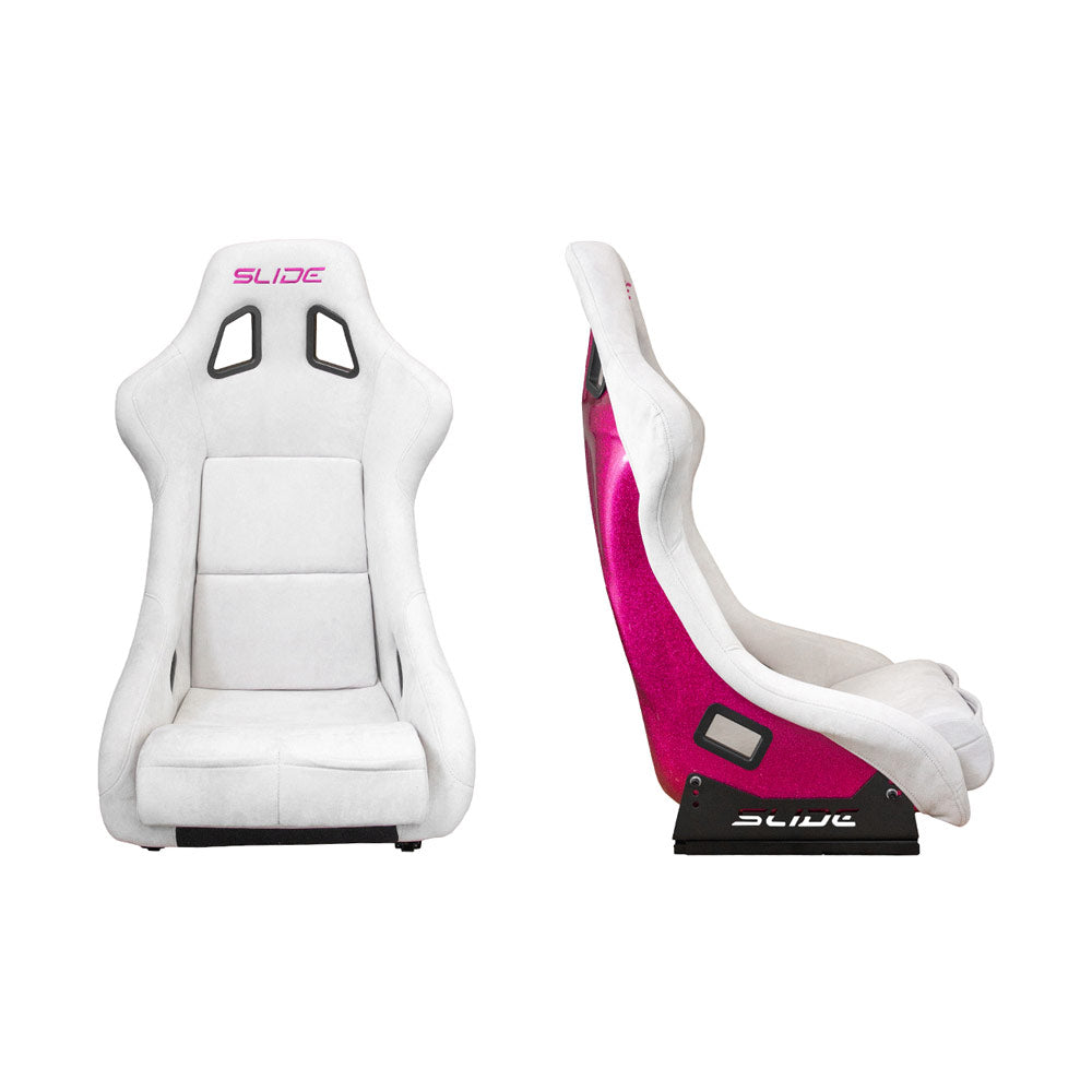 SLIDE KS2 Rennsitz Wildleder hellgrau / pink Glanz