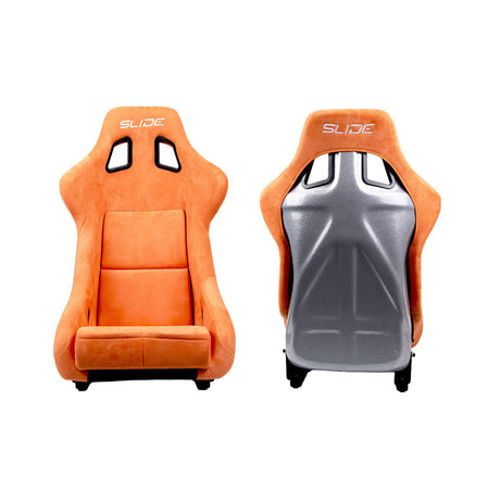 SLIDE KS2 Rennsitz Wildleder Orange / medium grau Glanz